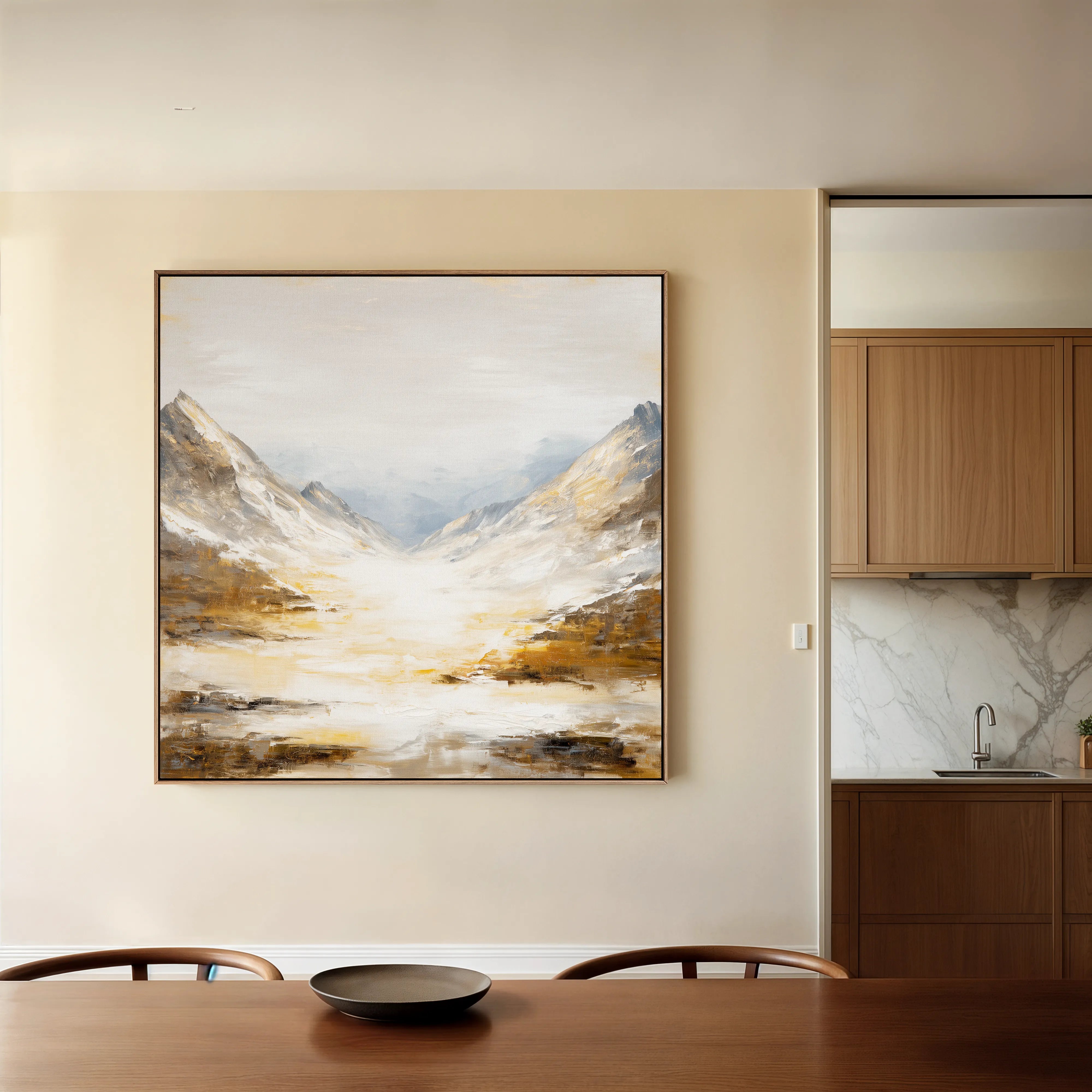 Abstract 1046 Canvas Art 60 x 60 cm / Black