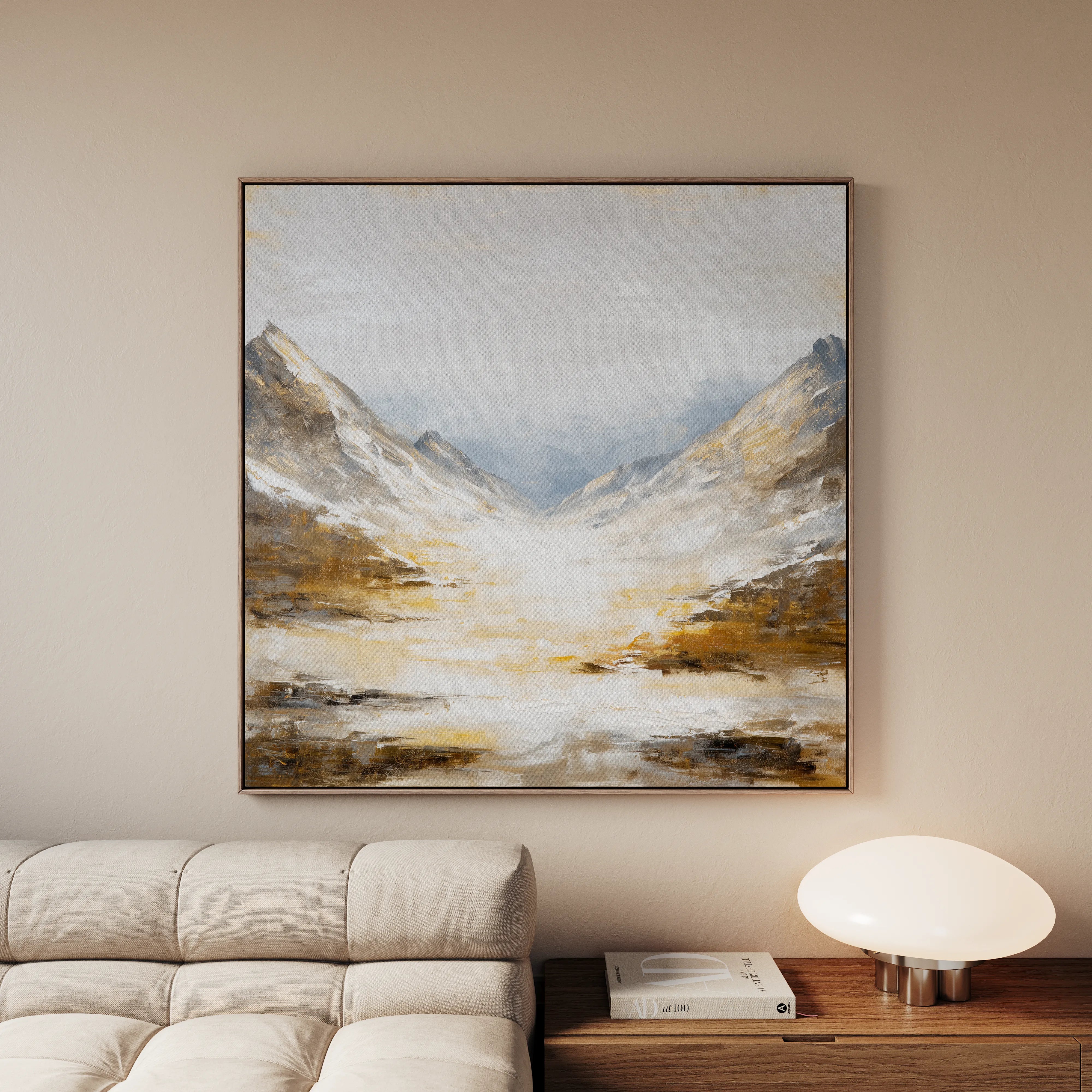 Abstract 1046 Canvas Art 60 x 60 cm / Black
