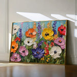 Floral 1046 Canvas Art 60 x 40 cm / Black
