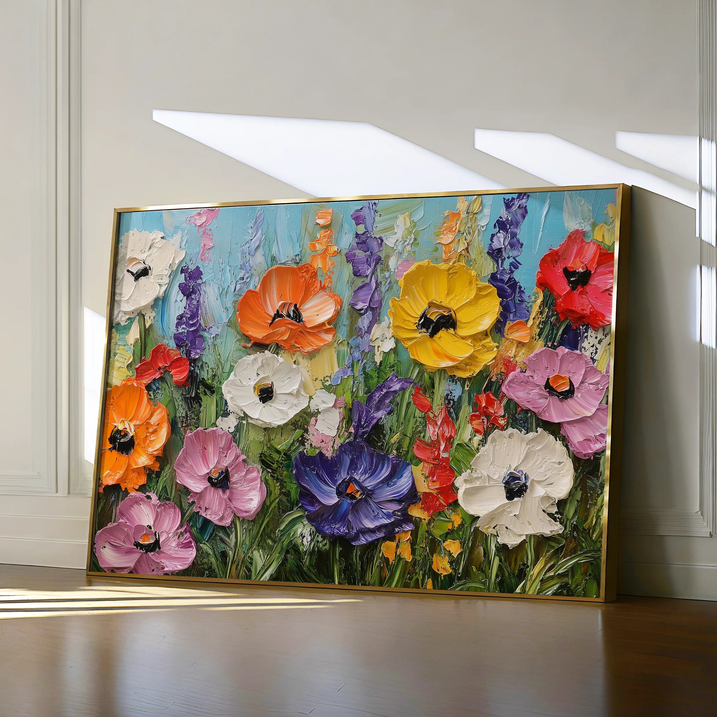 Floral 1046 Canvas Art 60 x 40 cm / Black