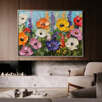 Floral 1046 Canvas Art 60 x 40 cm / Black