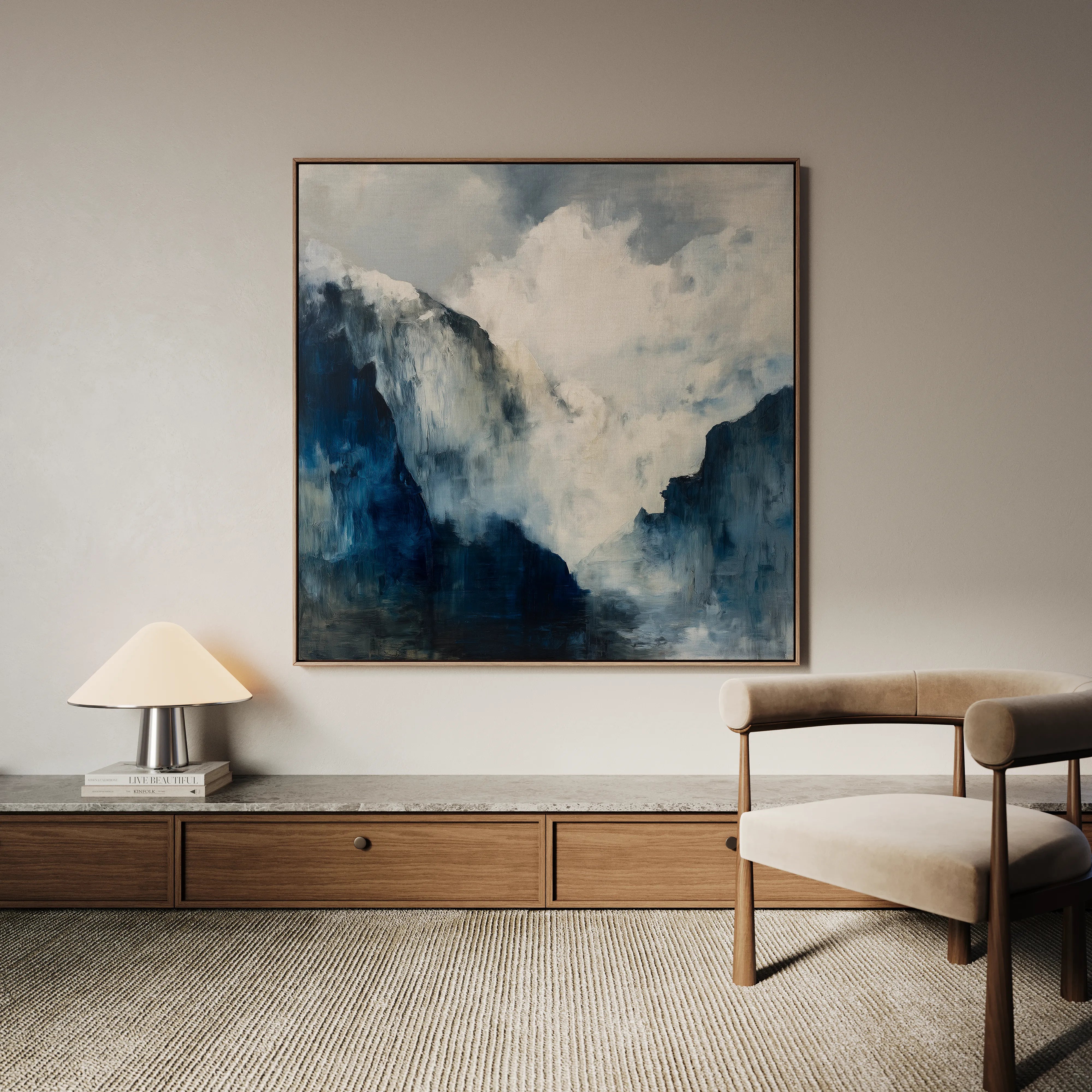 Abstract 1047 Canvas Art 60 x 60 cm / Black
