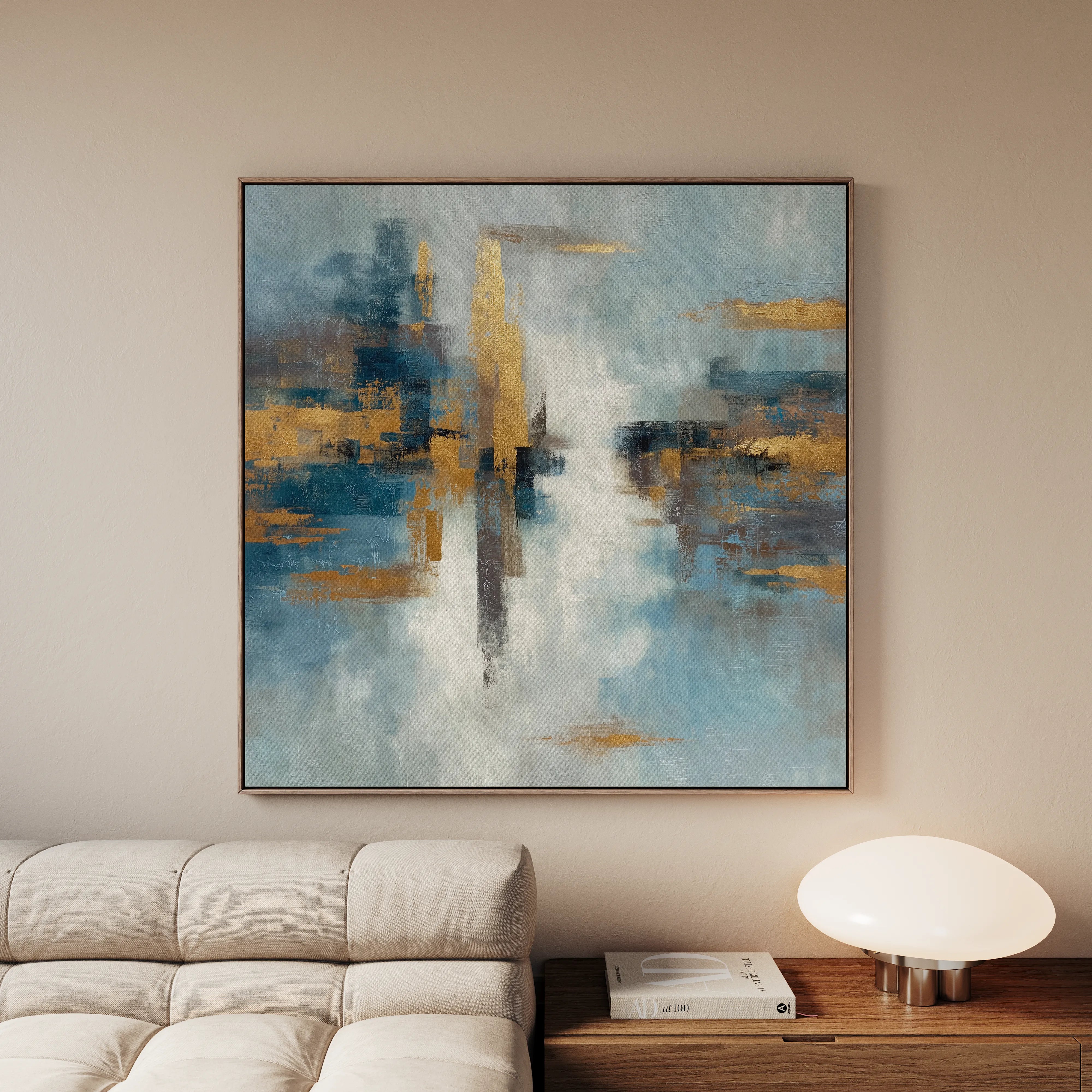 Abstract 1048 Canvas Art 60 x 60 cm / Black