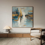 Abstract 1048 Canvas Art 60 x 60 cm / Black