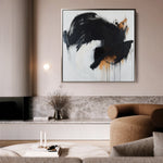 Abstract 1049 Canvas Art 60 x 60 cm / Black