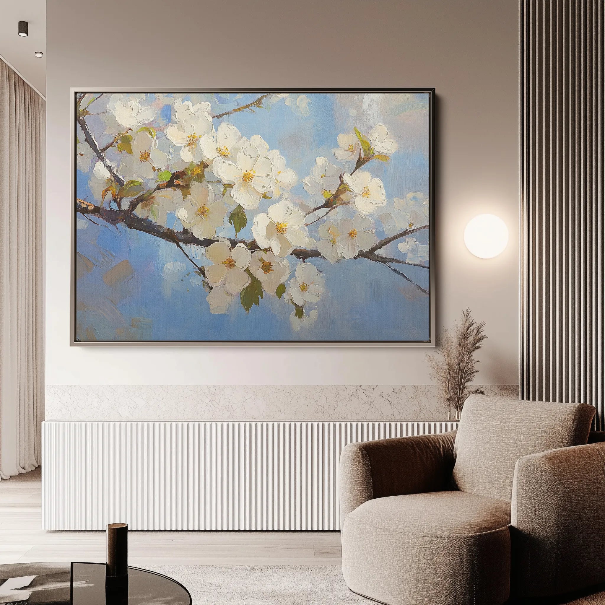 Floral 1049 Canvas Art 60 x 40 cm / Black