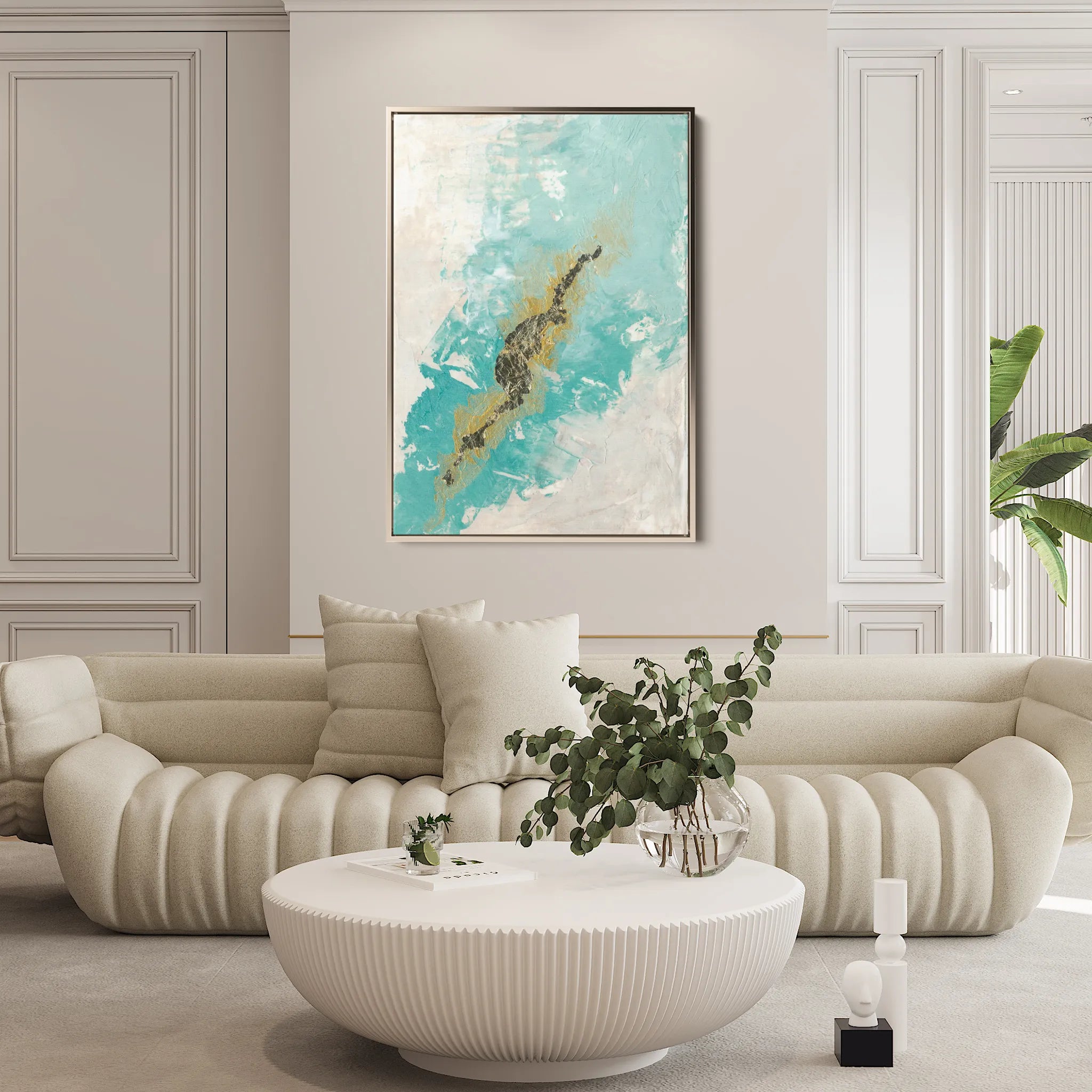 Abstract 105 Canvas Art 60 x 40 cm / Black