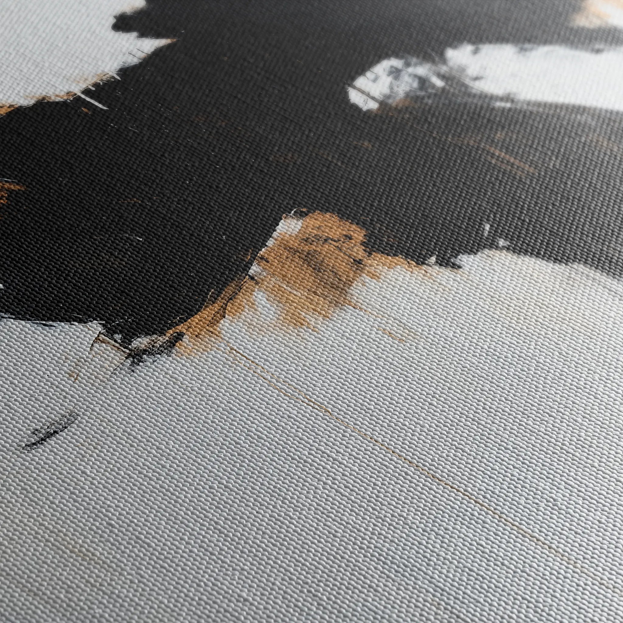 Abstract 1050 Canvas Art 60 x 60 cm / Black