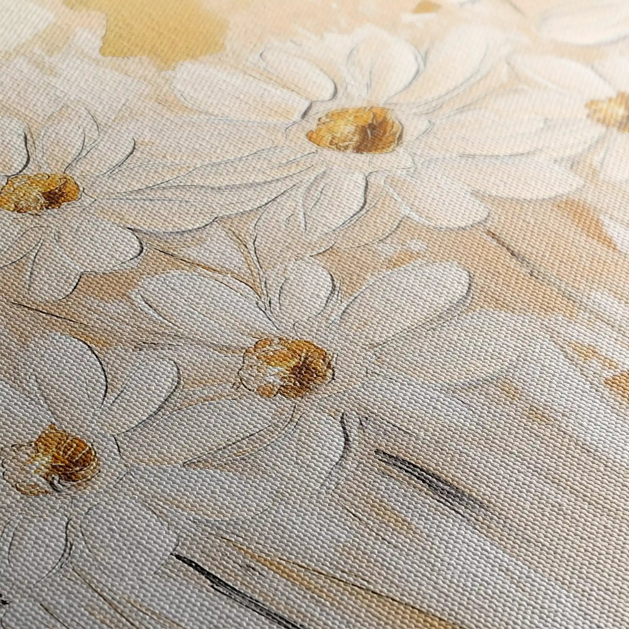 Floral 1050 Canvas Art 60 x 40 cm / Black