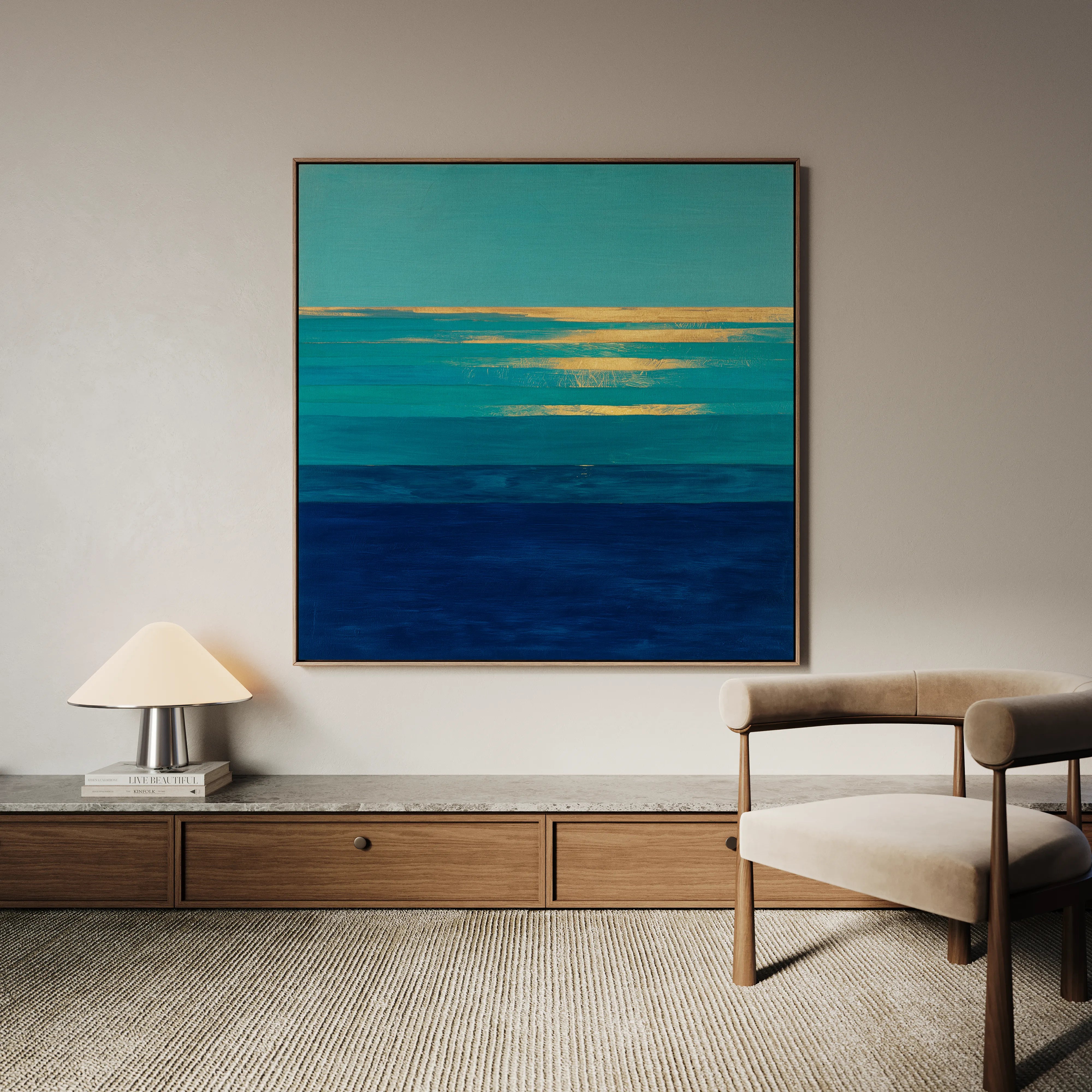 Abstract 1051 Canvas Art 60 x 60 cm / Black