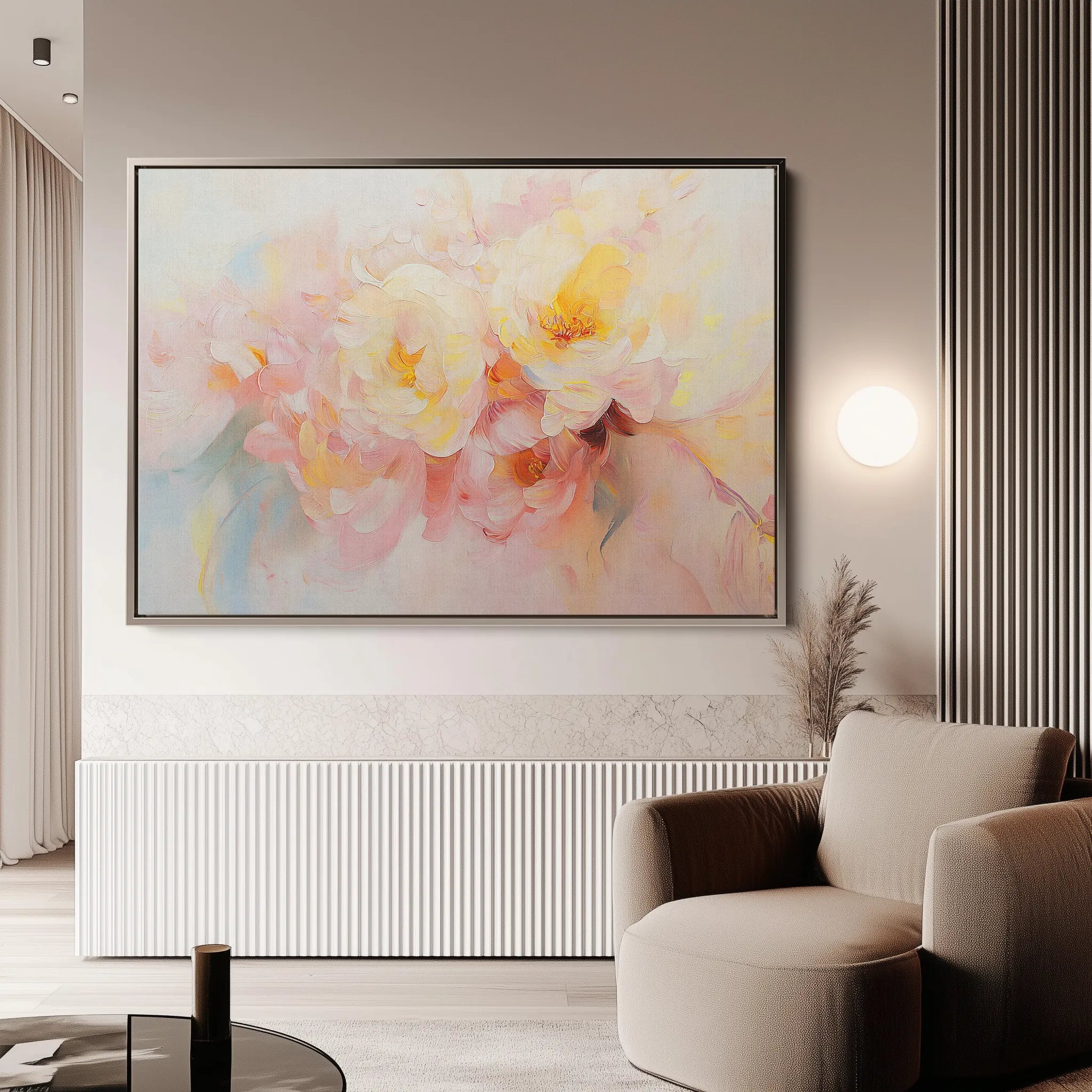Floral 1051 Canvas Art 60 x 40 cm / Black