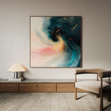 Abstract 1052 Canvas Art 60 x 60 cm / Black