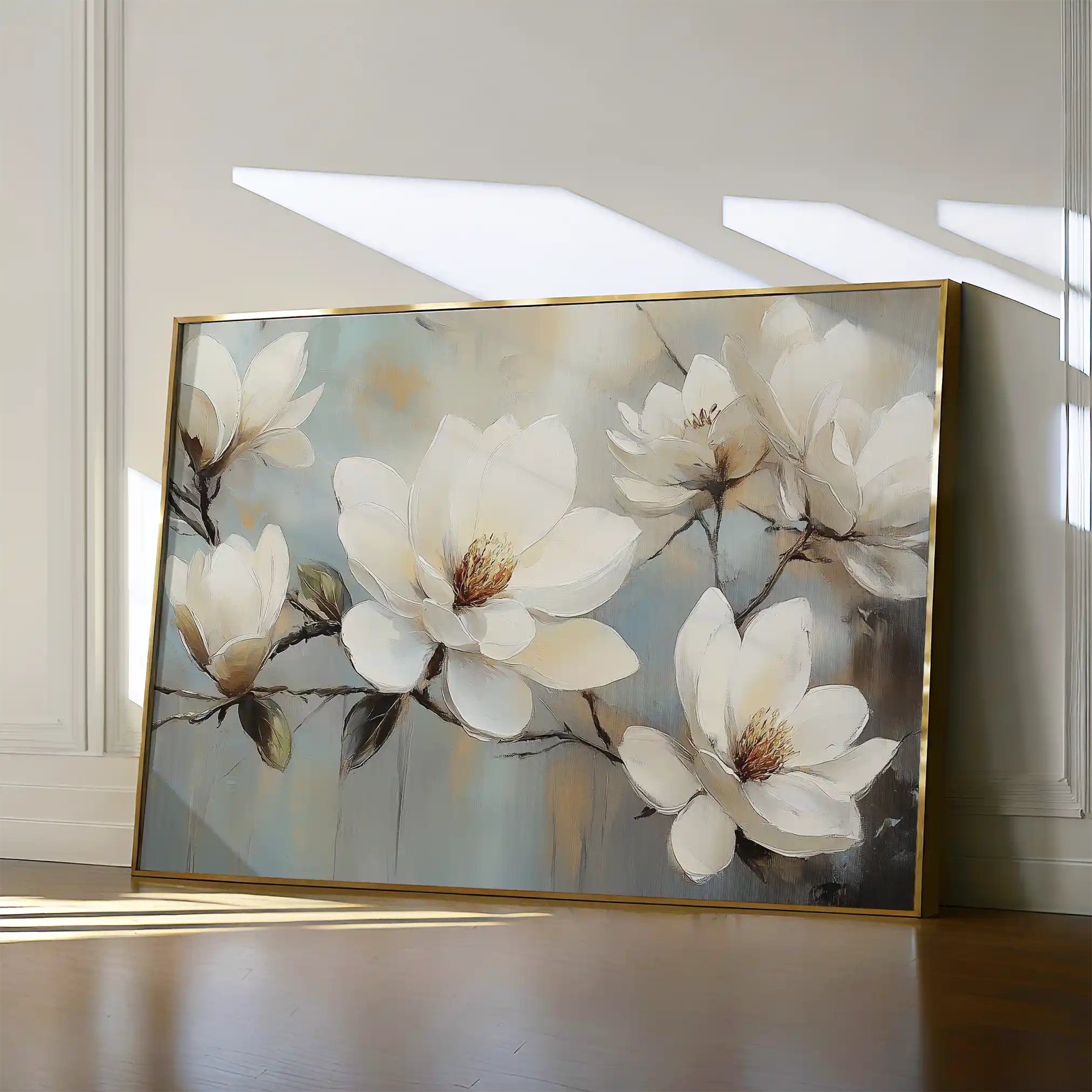 Floral 1052 Canvas Art 60 x 40 cm / Black
