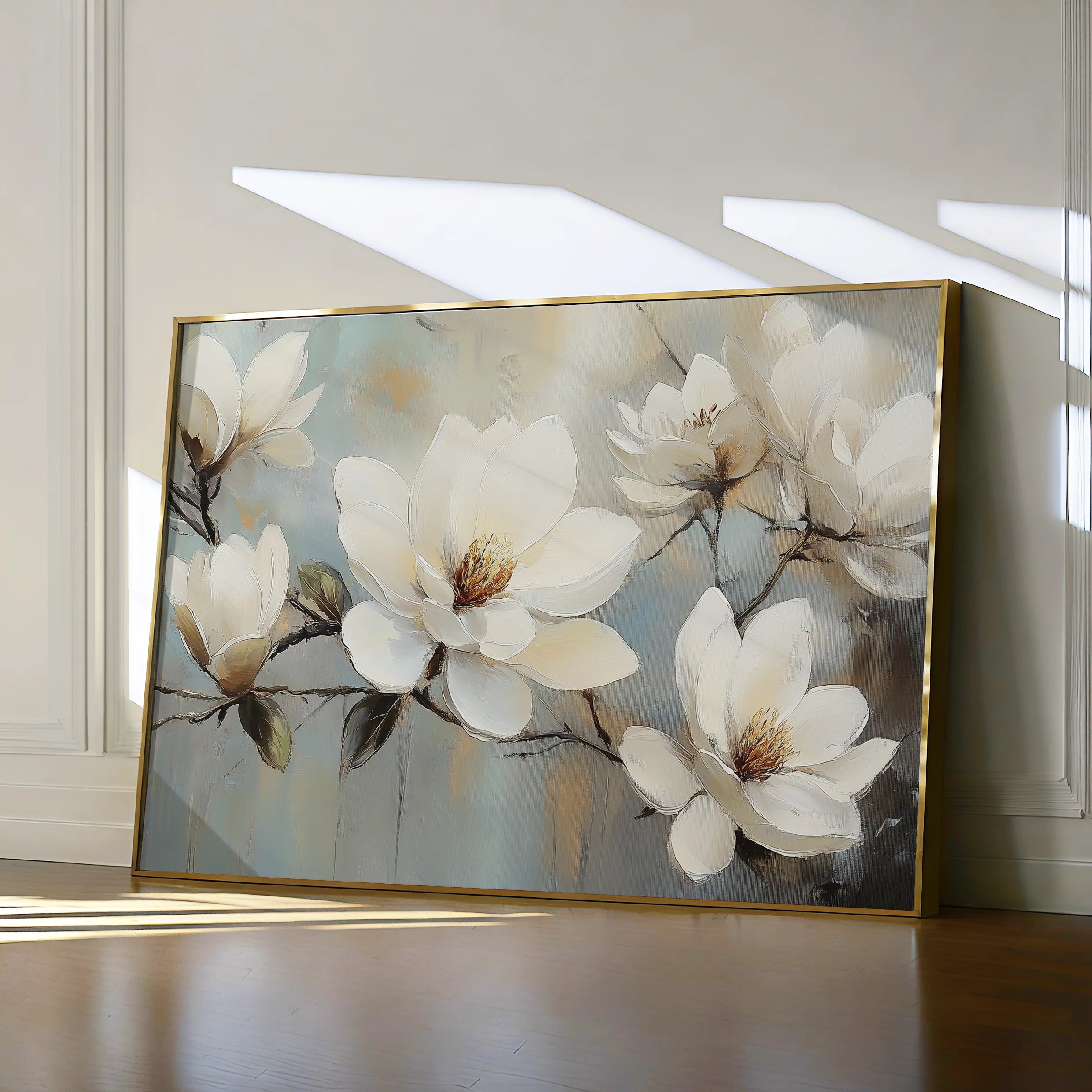 Floral 1052 Canvas Art 60 x 40 cm / Black