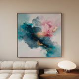 Abstract 1053 Canvas Art 60 x 60 cm / Black