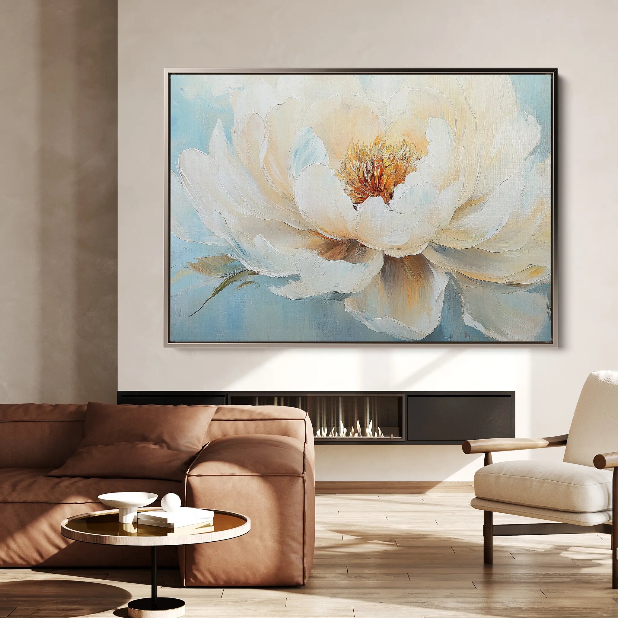 Floral 1053 Canvas Art 60 x 40 cm / Black