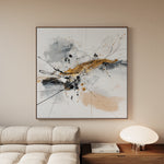 Abstract 1054 Canvas Art 60 x 60 cm / Black