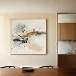 Abstract 1054 Canvas Art 60 x 60 cm / Black