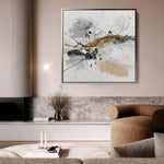 Abstract 1054 Canvas Art 60 x 60 cm / Black