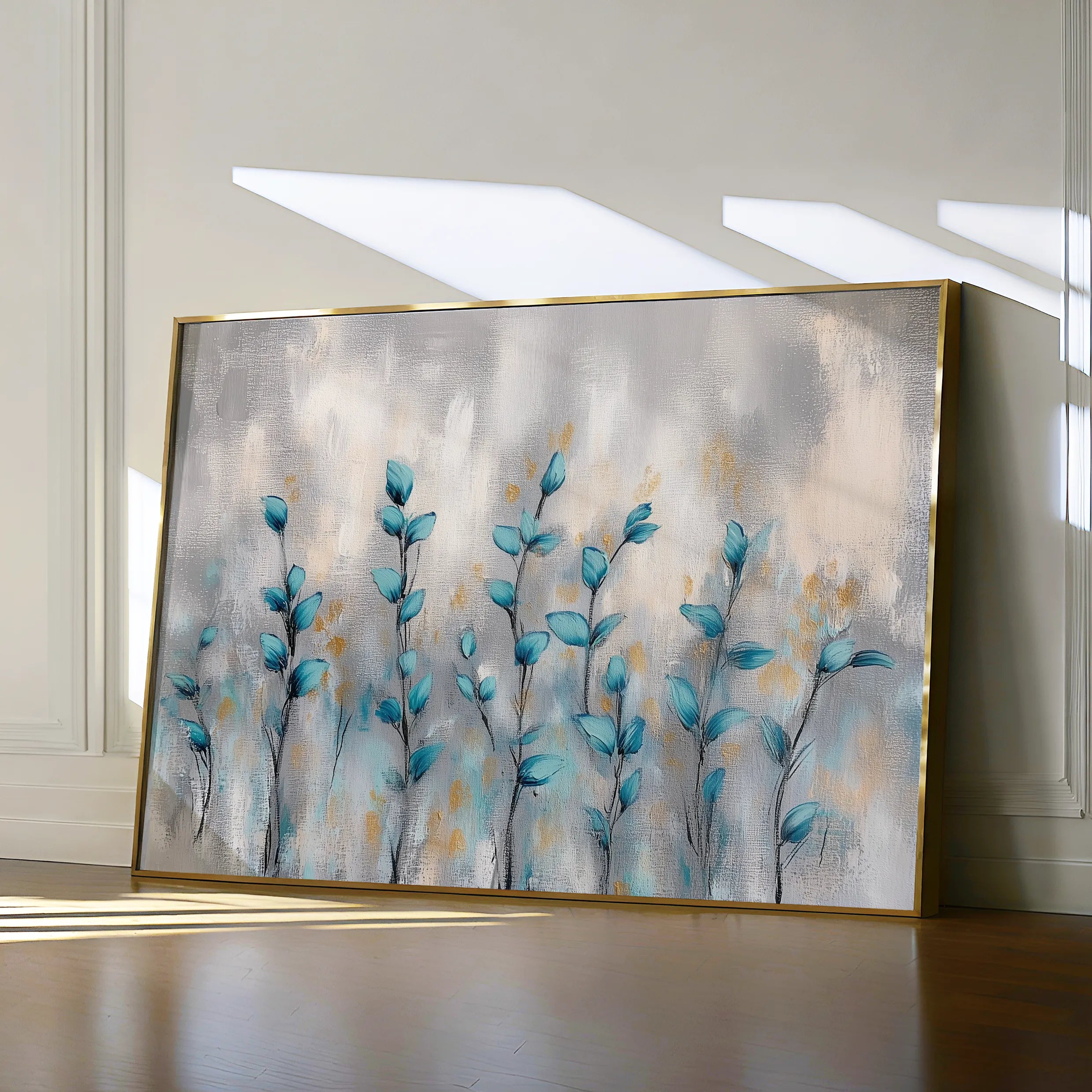 Floral 1054 Canvas Art 60 x 40 cm / Black