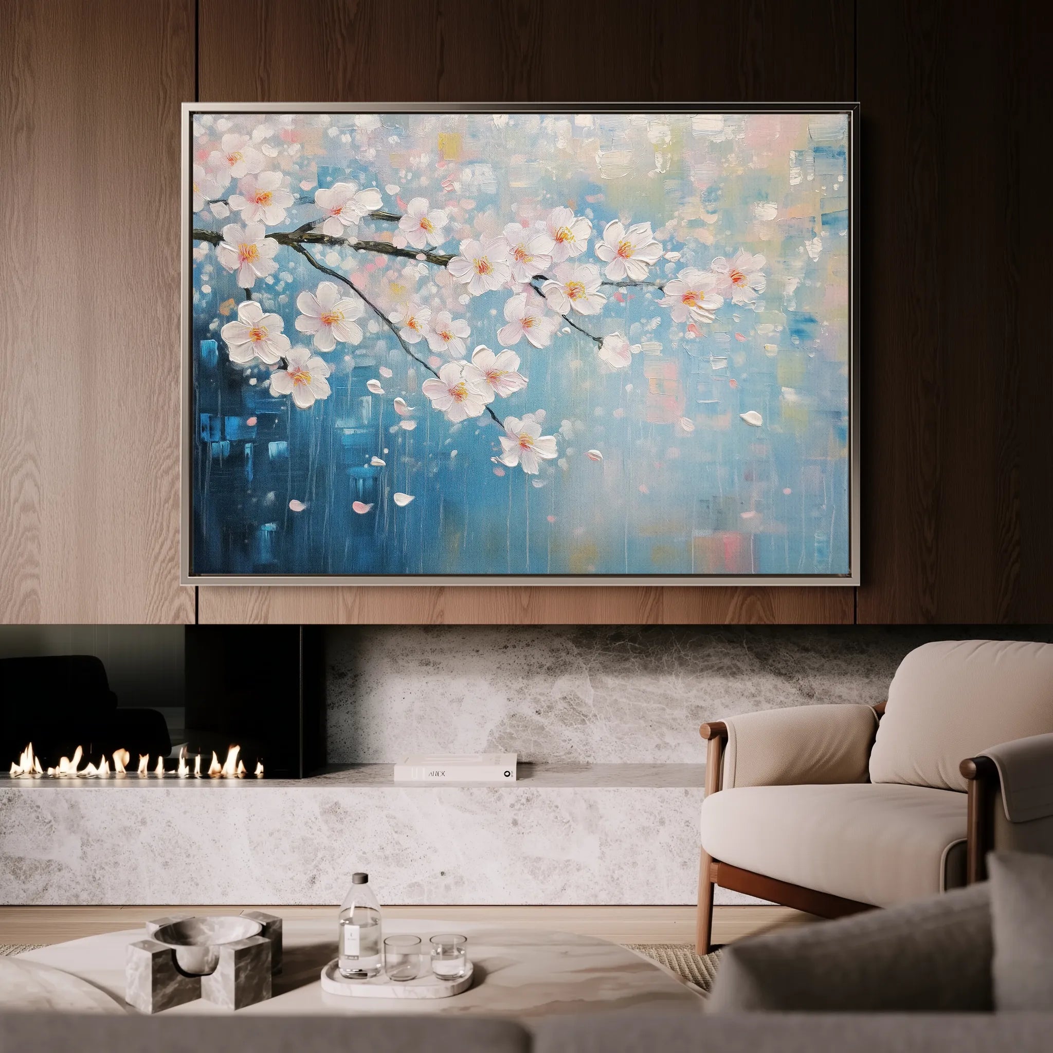 Floral 1055 Canvas Art 60 x 40 cm / Black