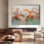Floral 1056 Canvas Art 60 x 40 cm / Black