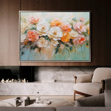 Floral 1056 Canvas Art 60 x 40 cm / Black
