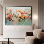 Floral 1056 Canvas Art 60 x 40 cm / Black