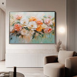 Floral 1056 Canvas Art 60 x 40 cm / Black