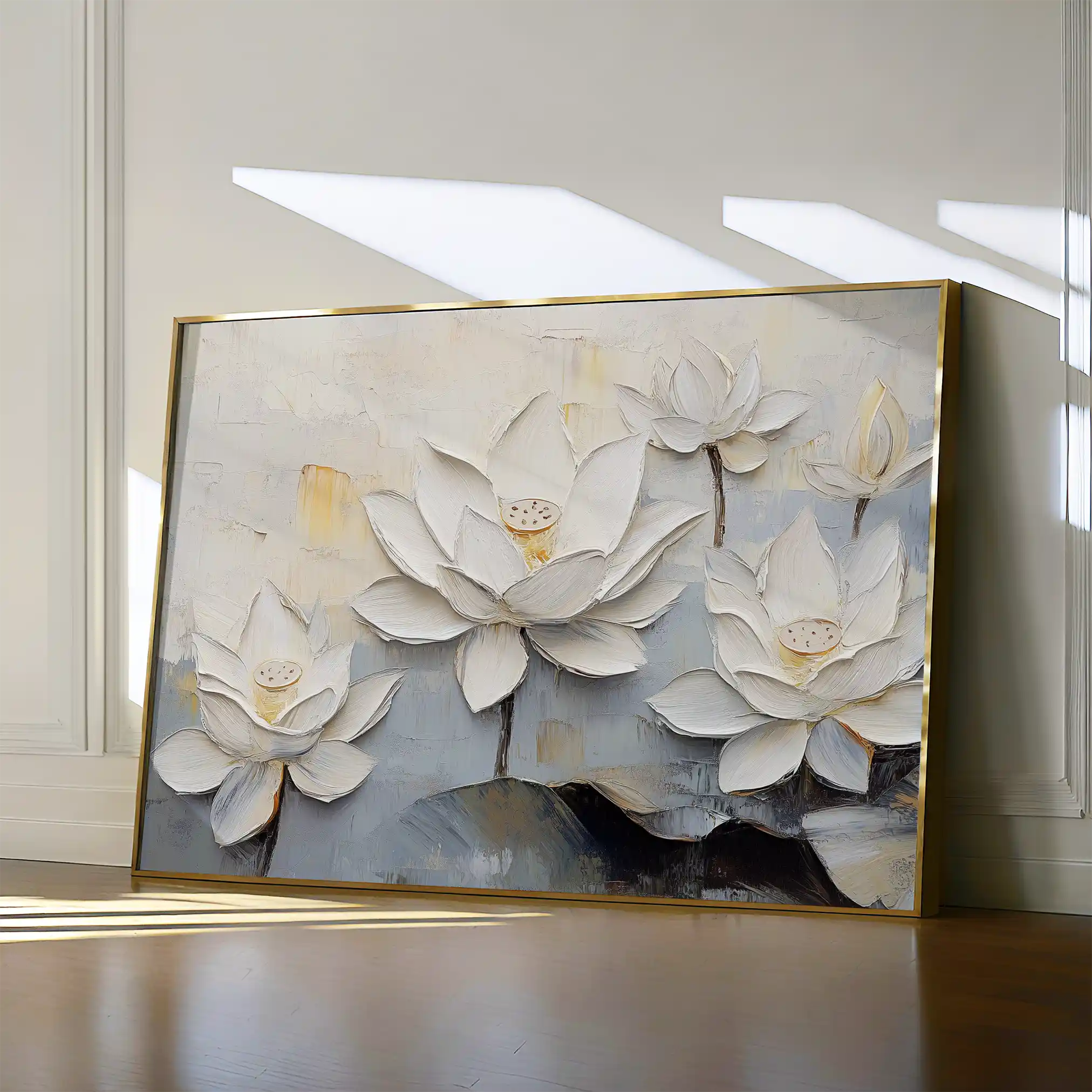 Floral 1057 Canvas Art 60 x 40 cm / Black