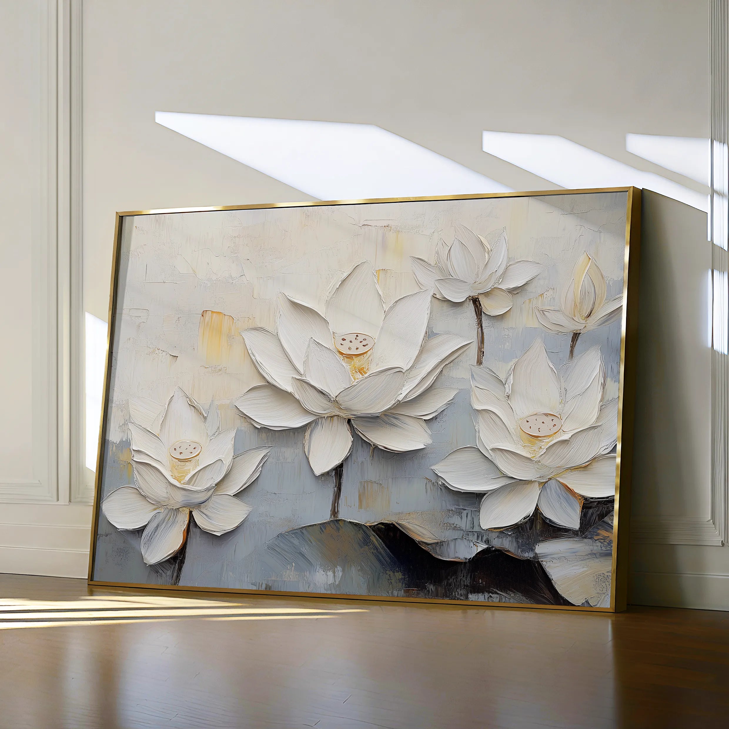 Floral 1057 Canvas Art 60 x 40 cm / Black