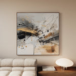 Abstract 1058 Canvas Art 60 x 60 cm / Black