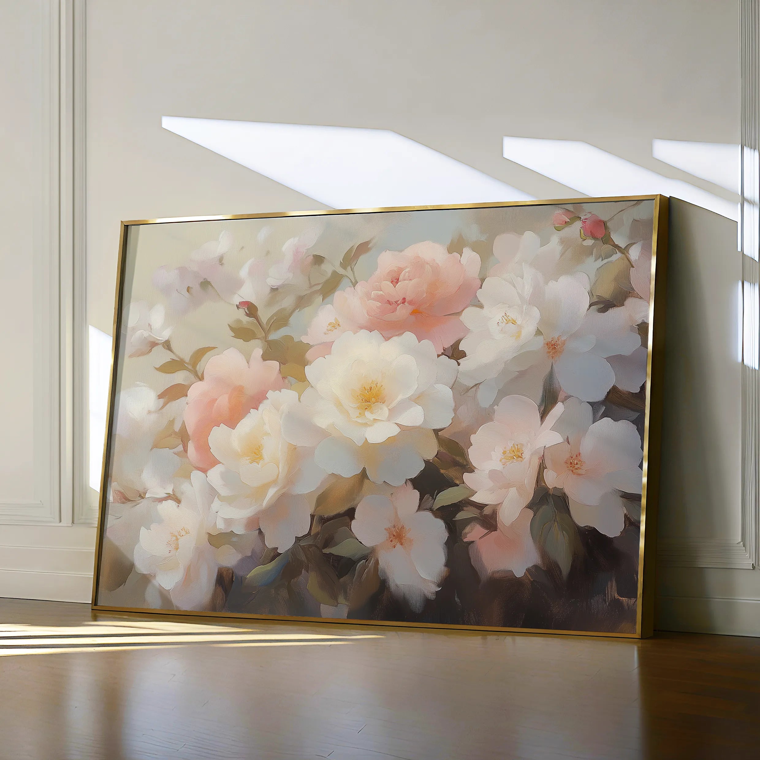 Floral 1058 Canvas Art 60 x 40 cm / Black