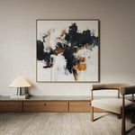 Abstract 1059 Canvas Art 60 x 60 cm / Black