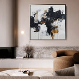 Abstract 1059 Canvas Art 60 x 60 cm / Black