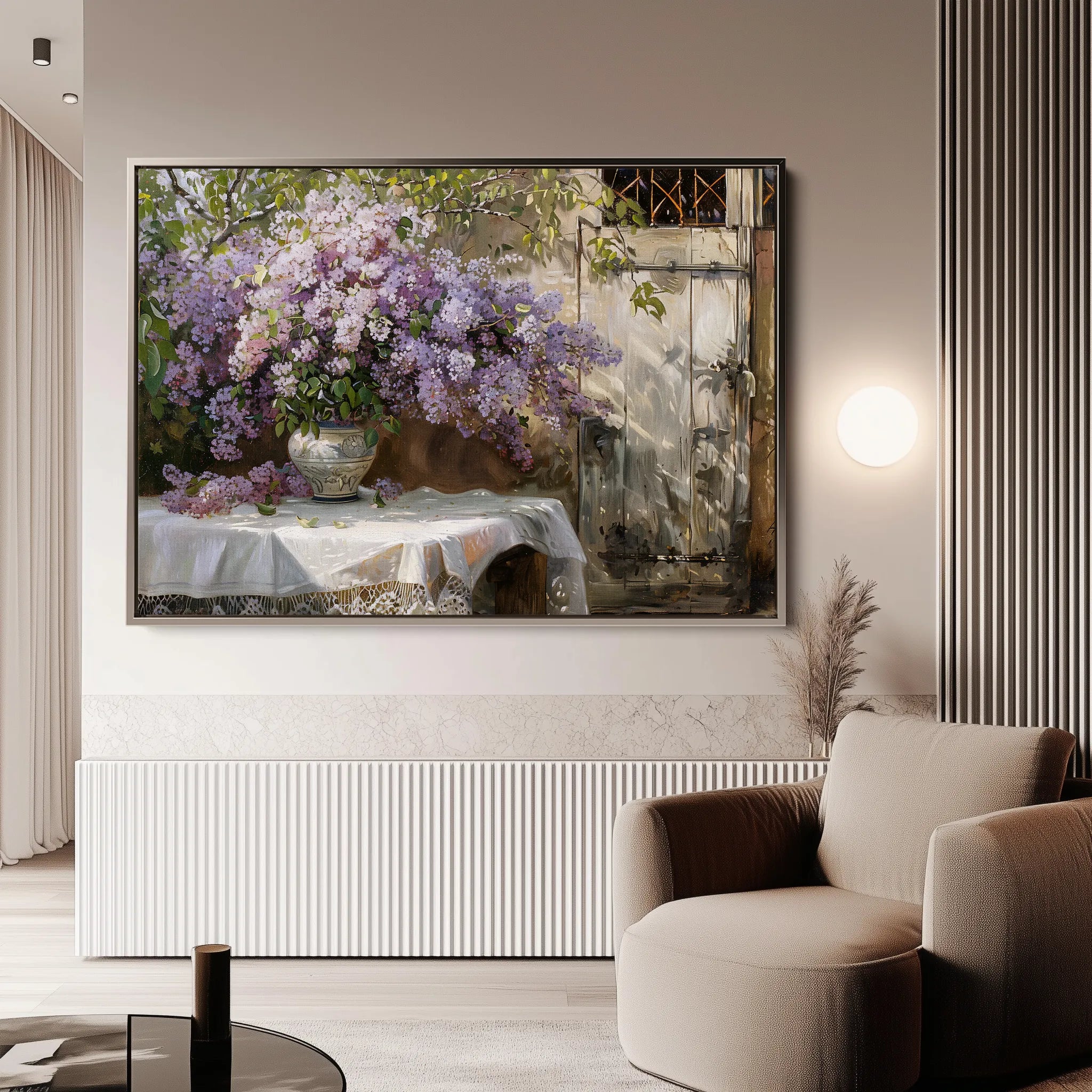 Floral 106 Canvas Art 60 x 40 cm / Black
