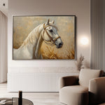 Horses 106 Canvas Art 60 x 40 cm / Black