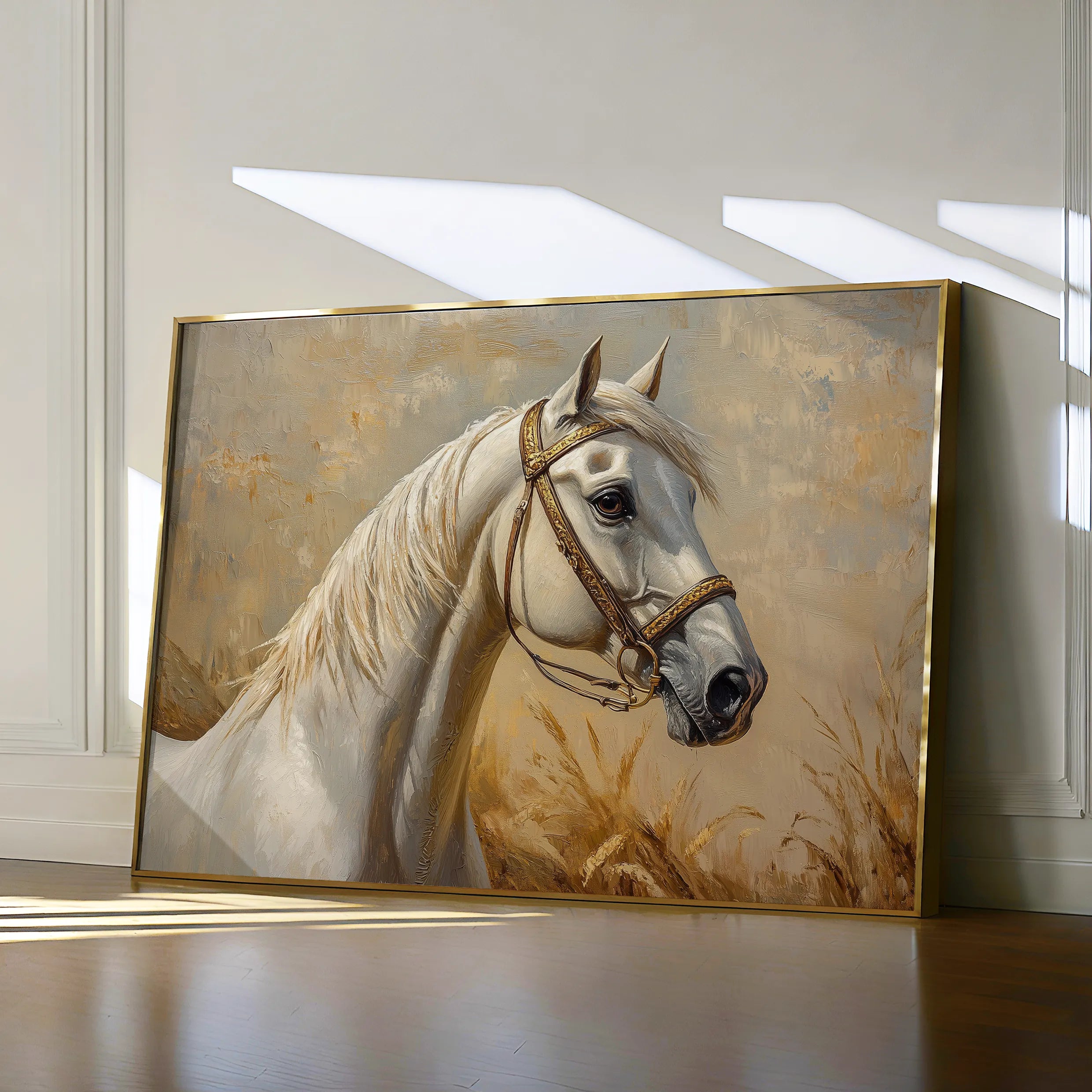 Horses 106 Canvas Art 60 x 40 cm / Black