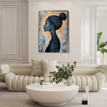 Portrait 106 Canvas Art 60 x 40 cm / Black