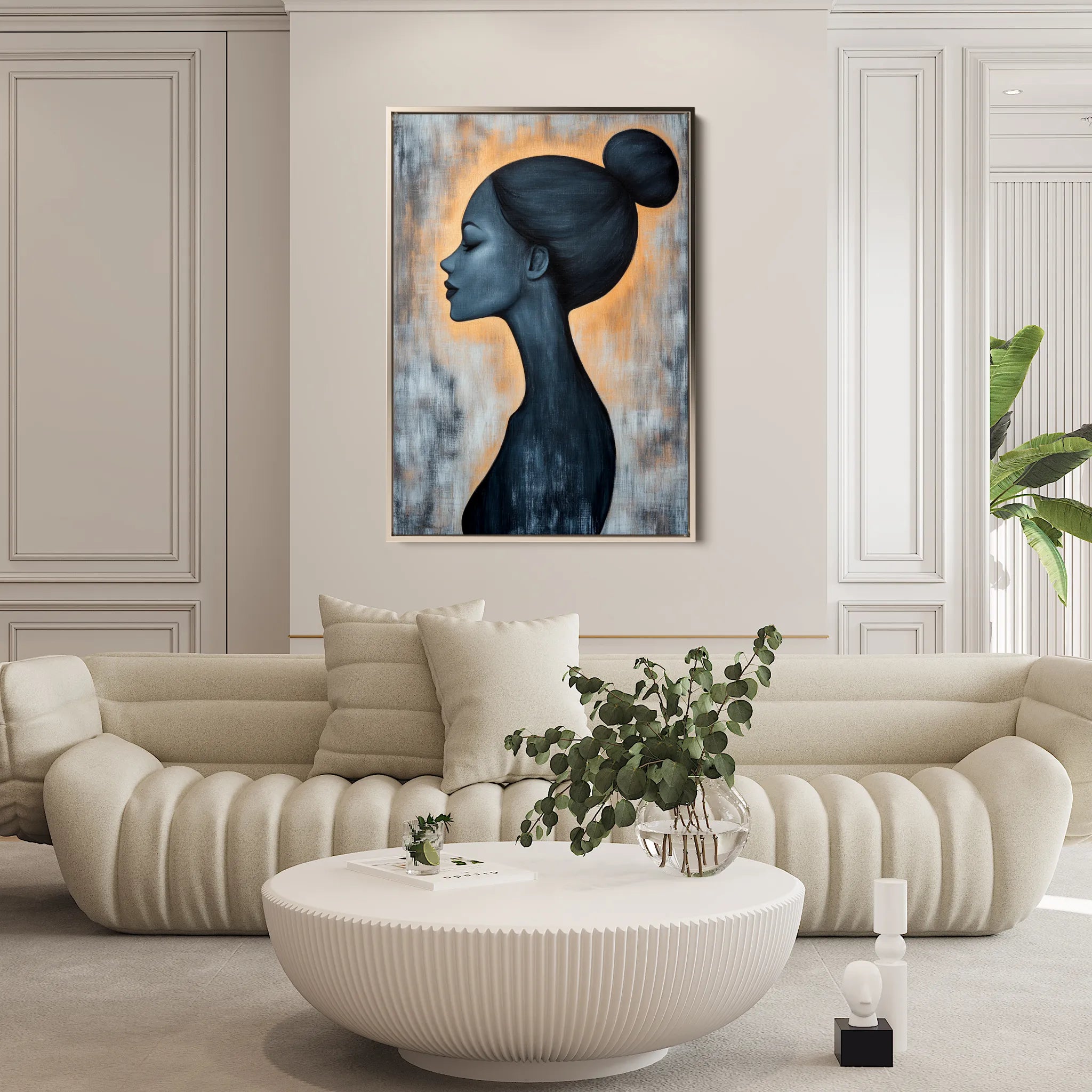 Portrait 106 Canvas Art 60 x 40 cm / Black