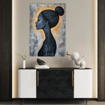 Portrait 106 Canvas Art 60 x 40 cm / Black