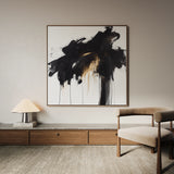 Abstract 1060 Canvas Art 60 x 60 cm / Black