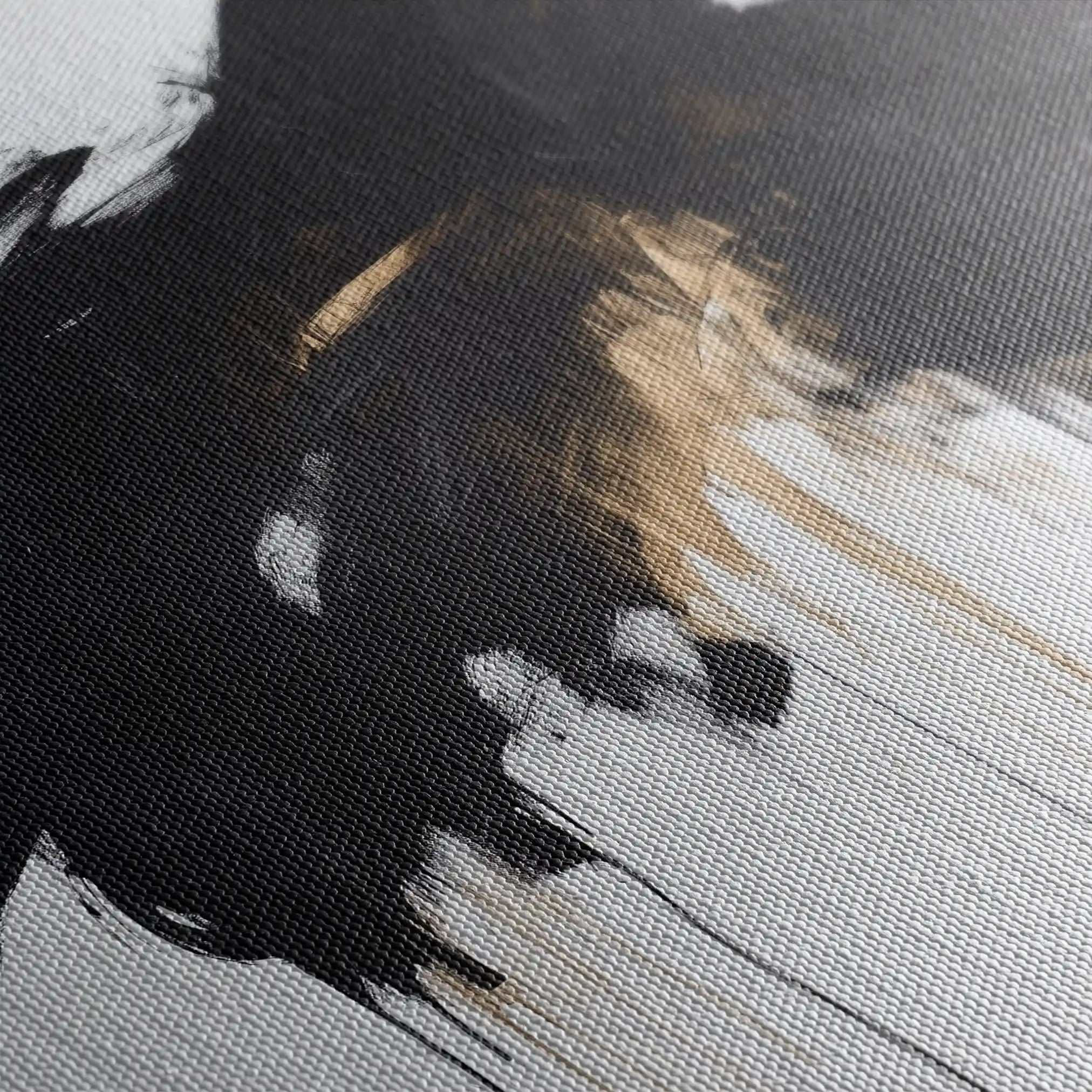 Abstract 1060 Canvas Art 60 x 60 cm / Black