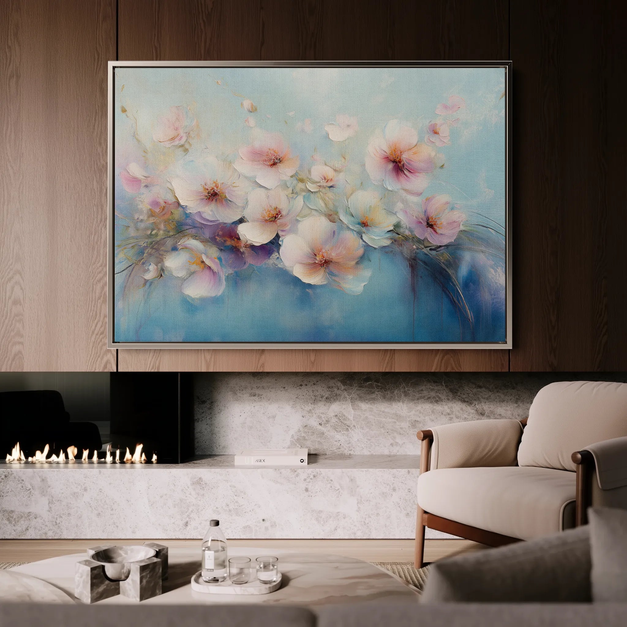 Floral 1060 Canvas Art 60 x 40 cm / Black