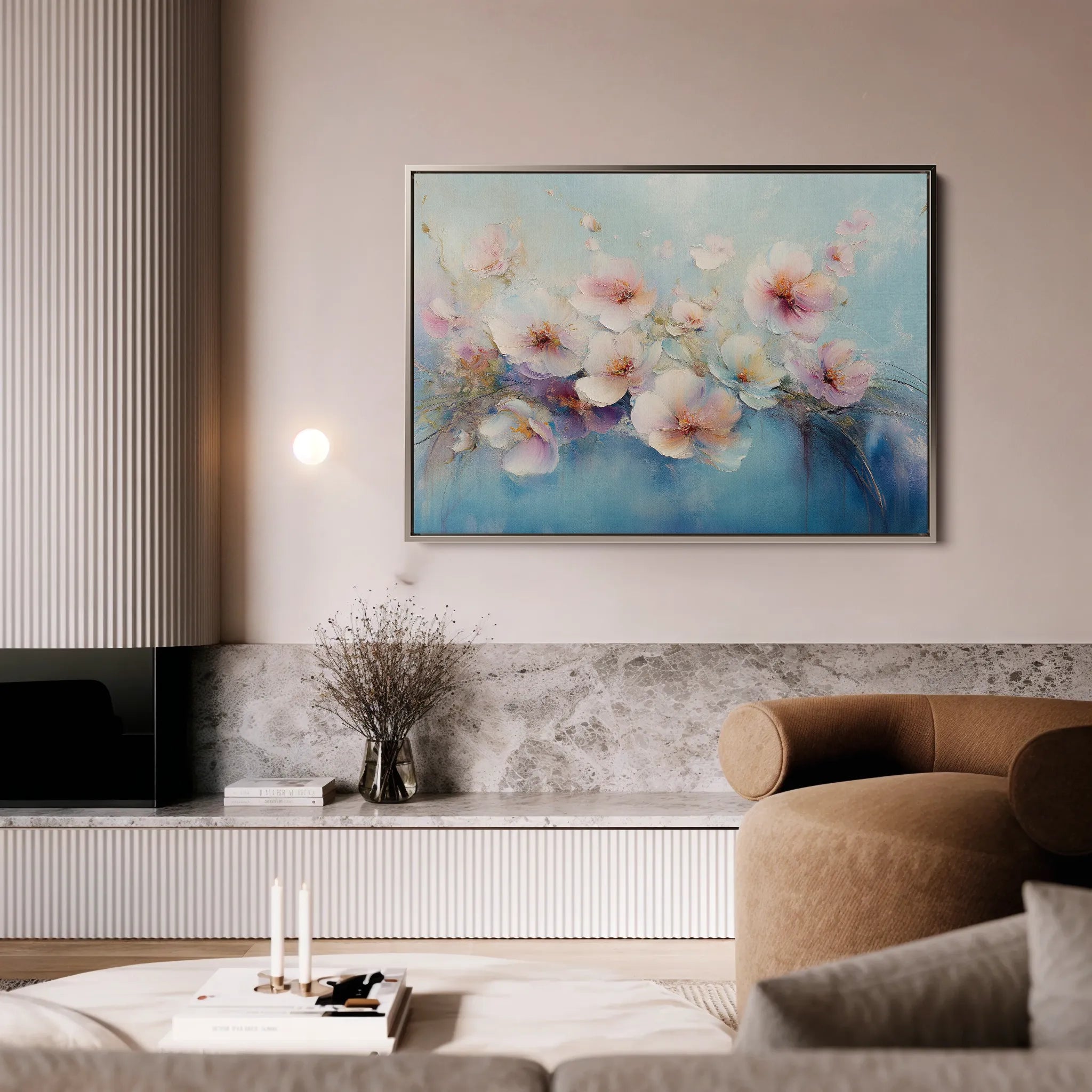 Floral 1060 Canvas Art 60 x 40 cm / Black