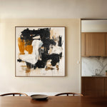 Abstract 1061 Canvas Art 60 x 60 cm / Black