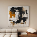 Abstract 1061 Canvas Art 60 x 60 cm / Black