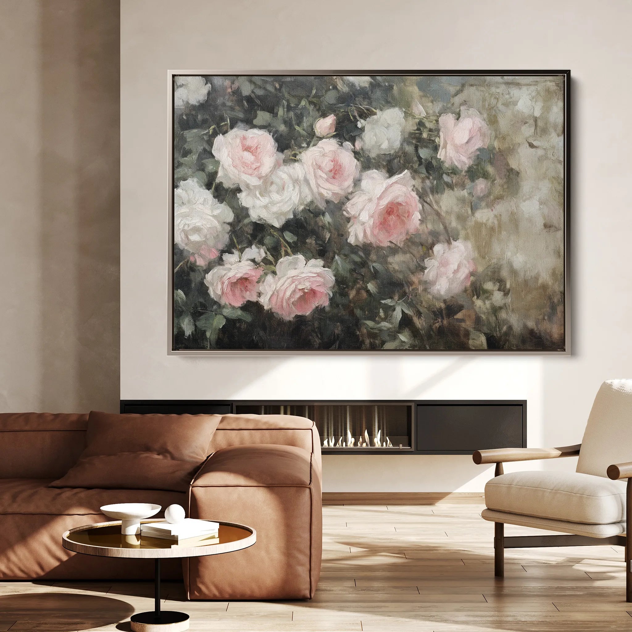 Floral 1061 Canvas Art 60 x 40 cm / Black