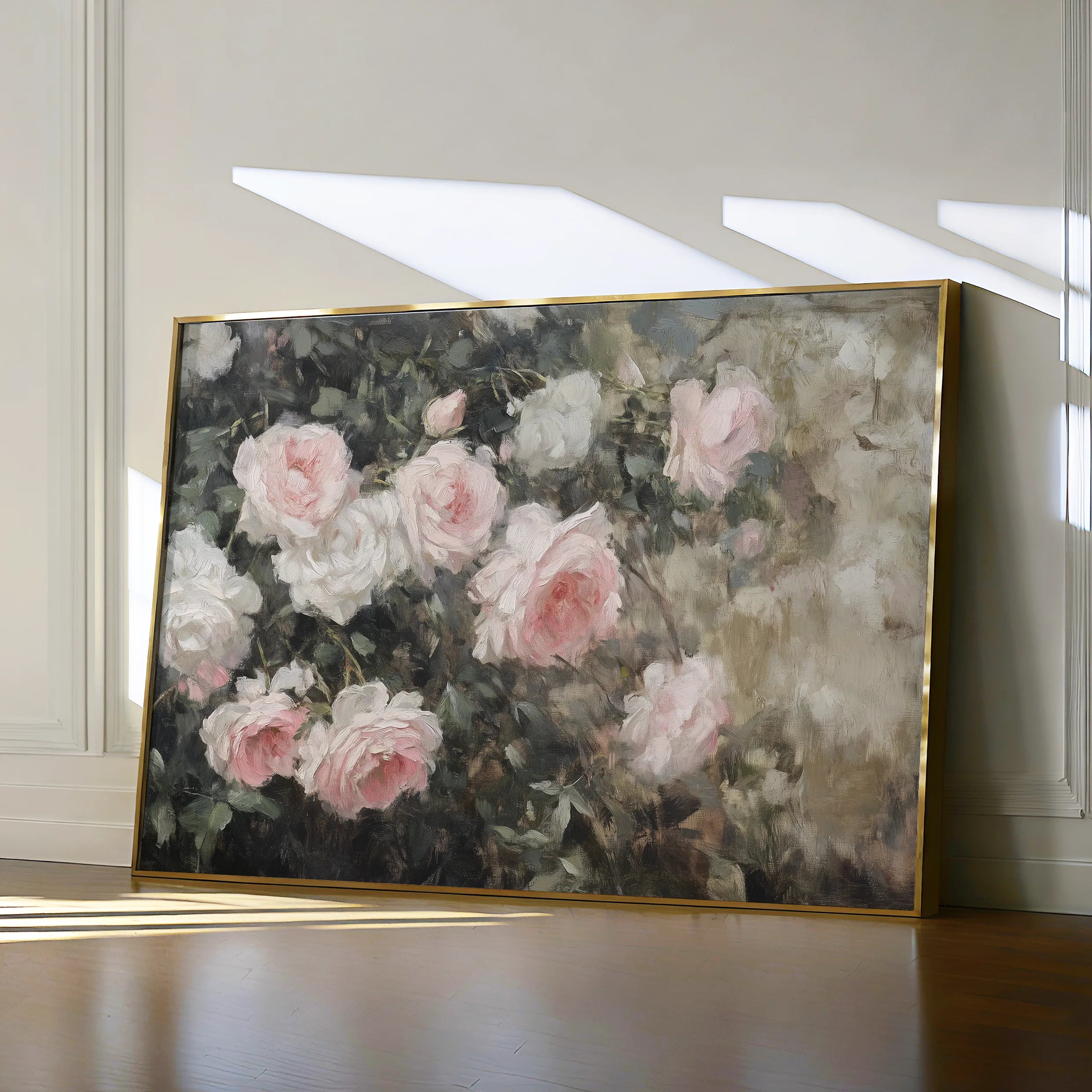 Floral 1061 Canvas Art 60 x 40 cm / Black