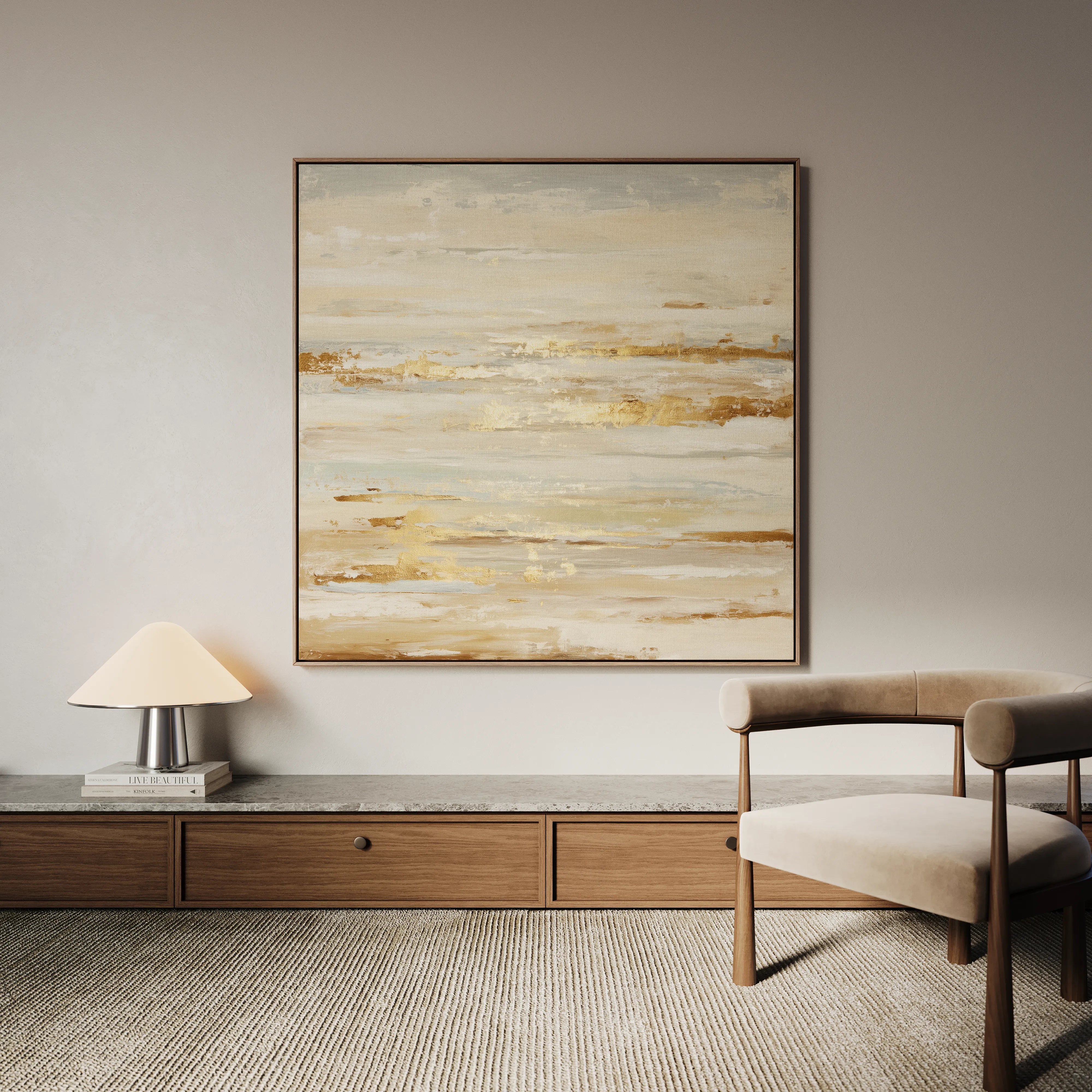 Abstract 1062 Canvas Art 60 x 60 cm / Black
